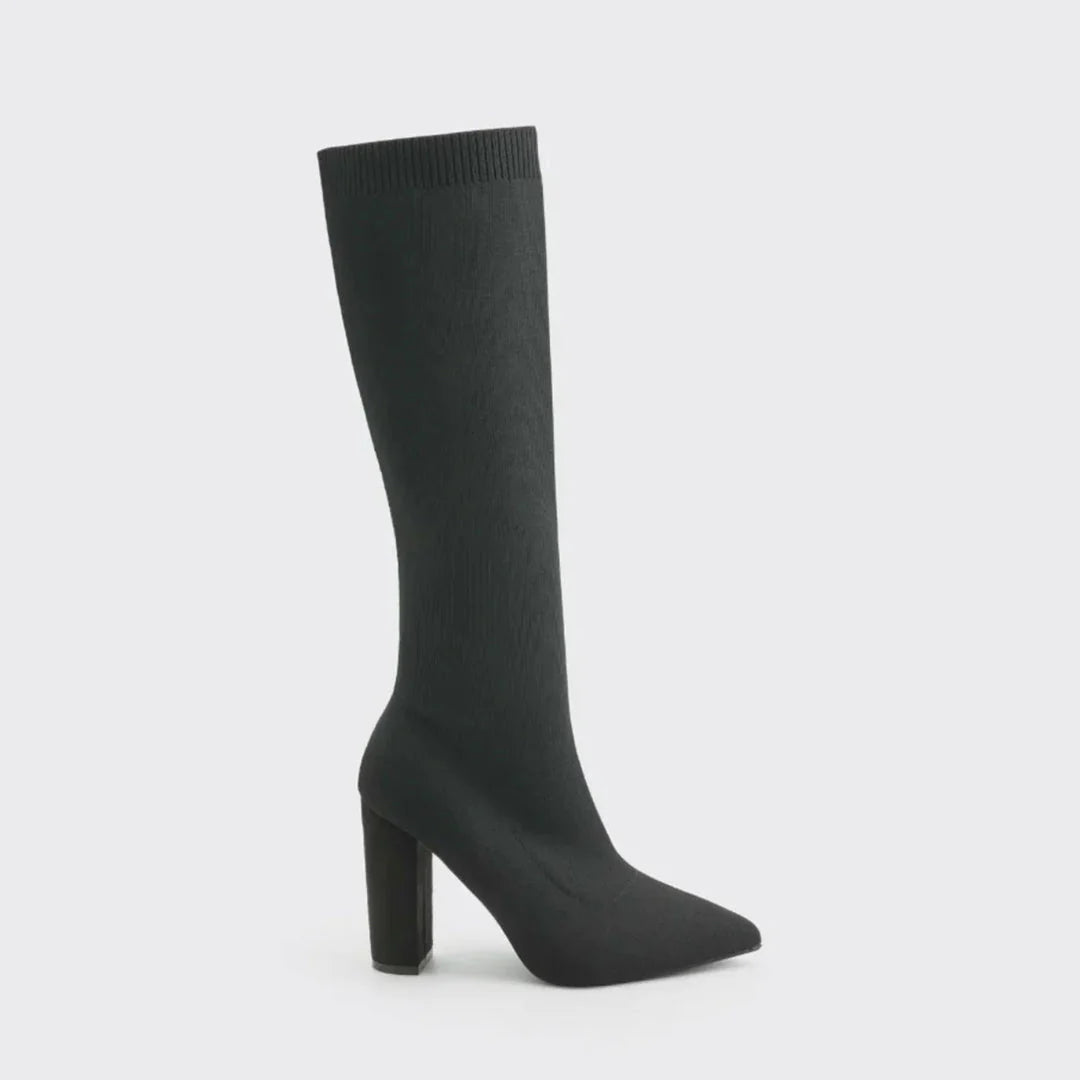 Botas elásticas hasta la rodilla para mujer