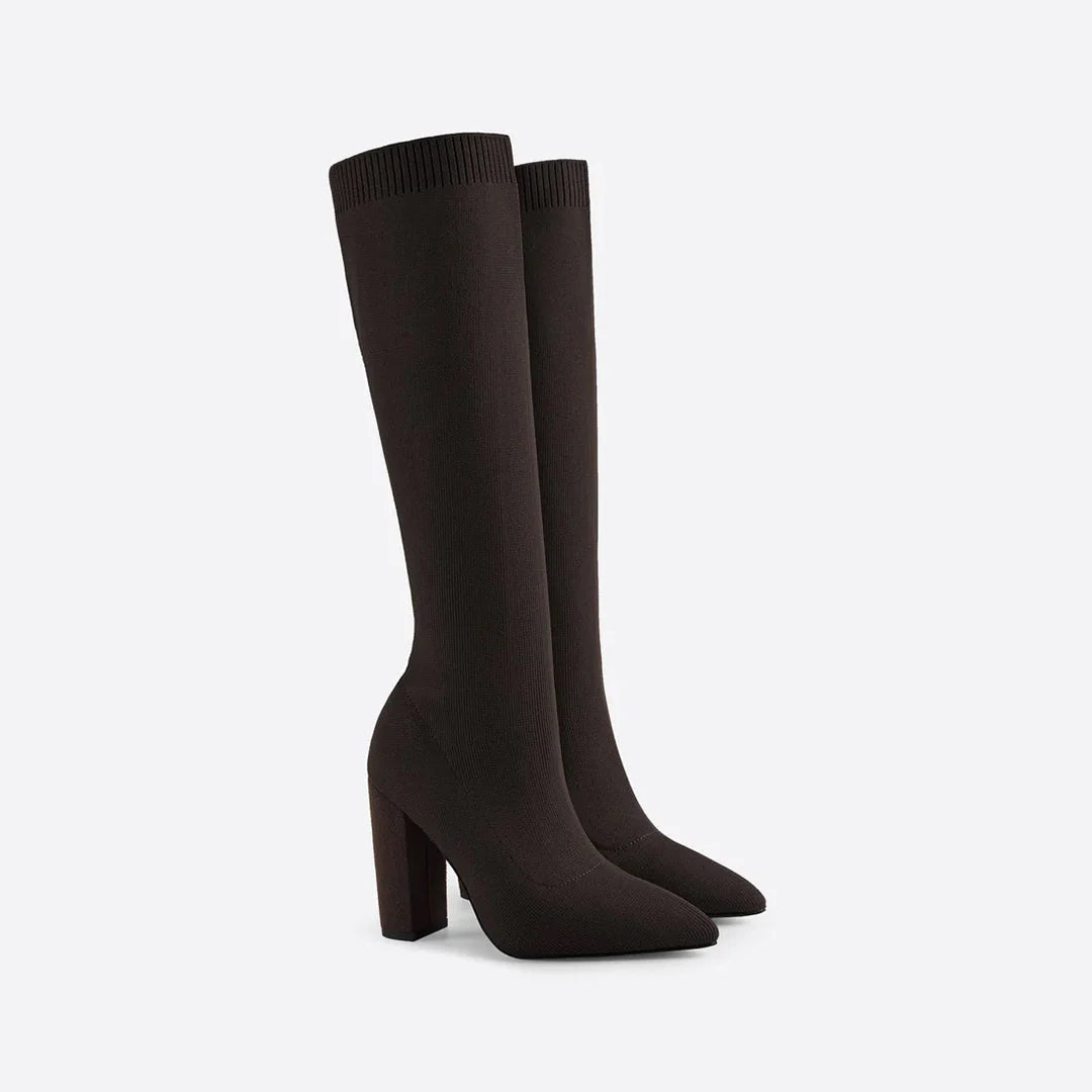Botas elásticas hasta la rodilla para mujer