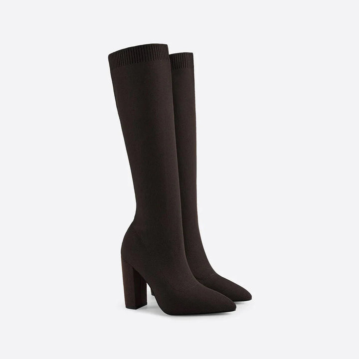 Botas elásticas hasta la rodilla para mujer