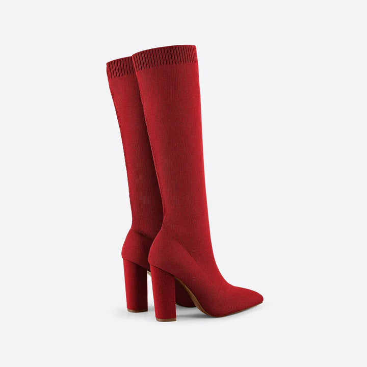 Botas elásticas hasta la rodilla para mujer