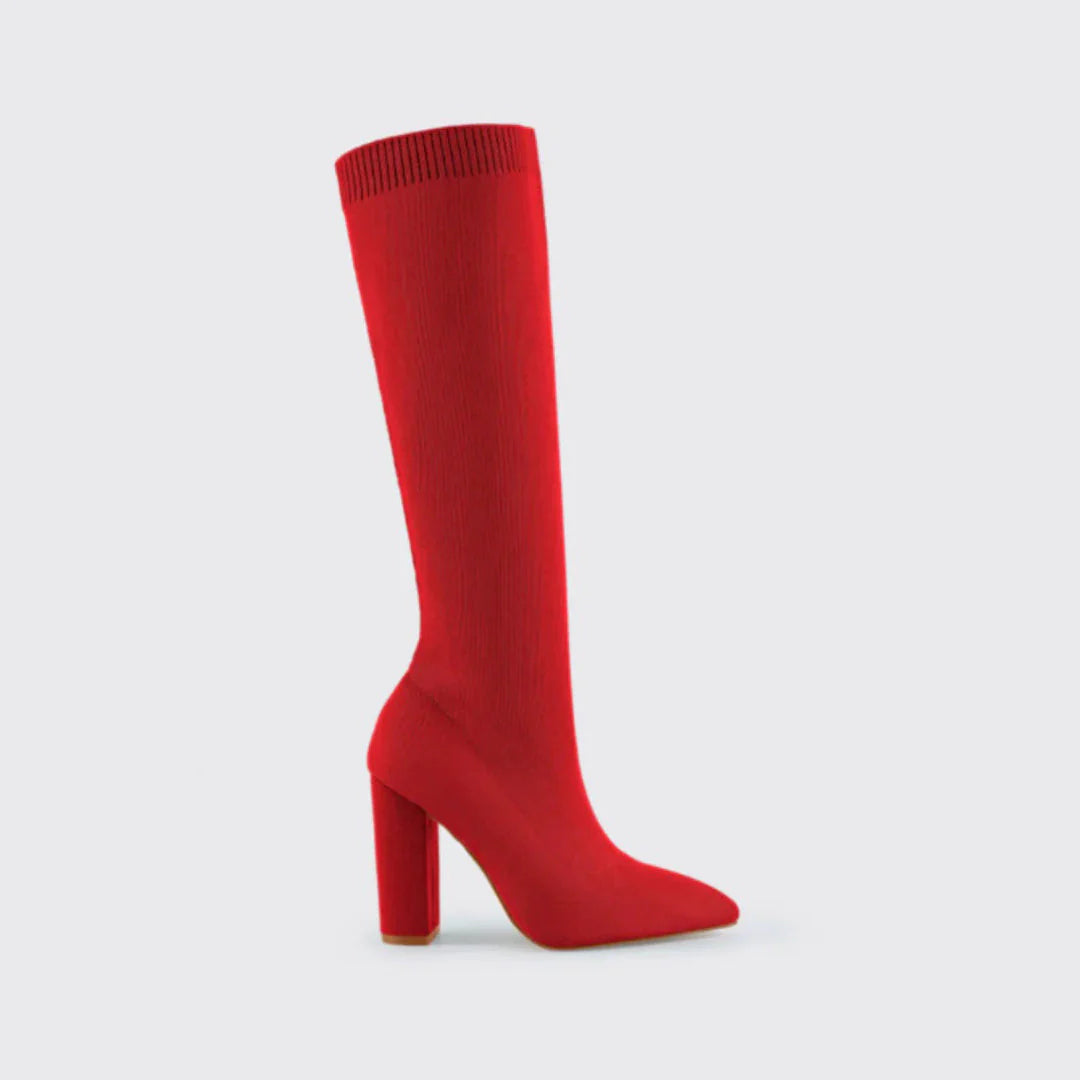 Botas elásticas hasta la rodilla para mujer
