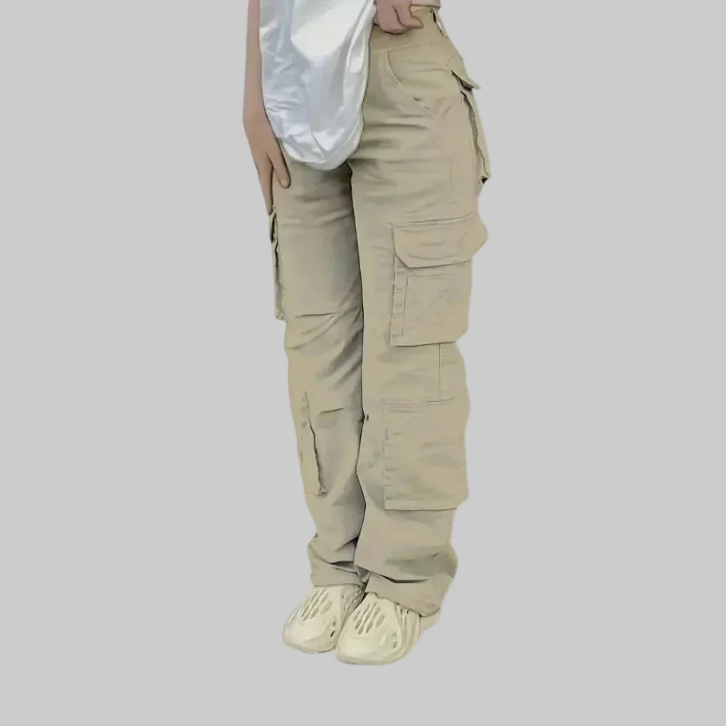 Pantalones Cargo de Cintura Alta para Mujeres