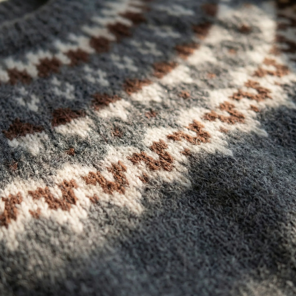 Nordrvik - Jersey de cuello redondo con estampado Fair Isle