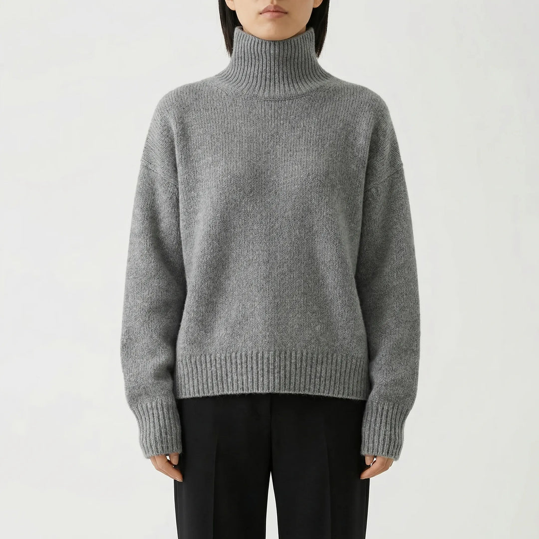 Novexa - Jersey de cuello alto de corte relajado
