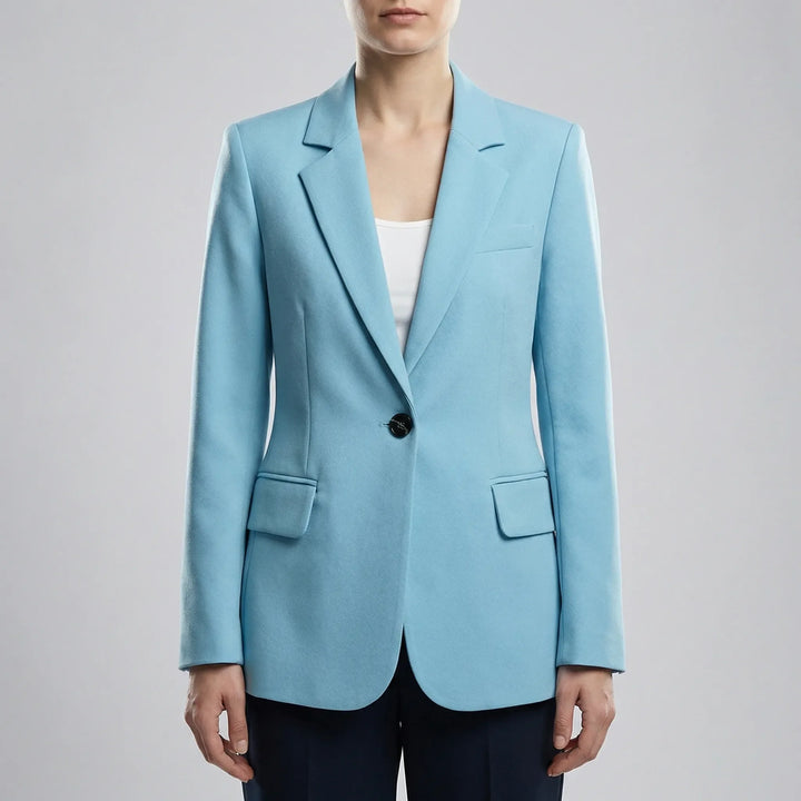 Novina - Blazer de un solo botón con solapa de muesca
