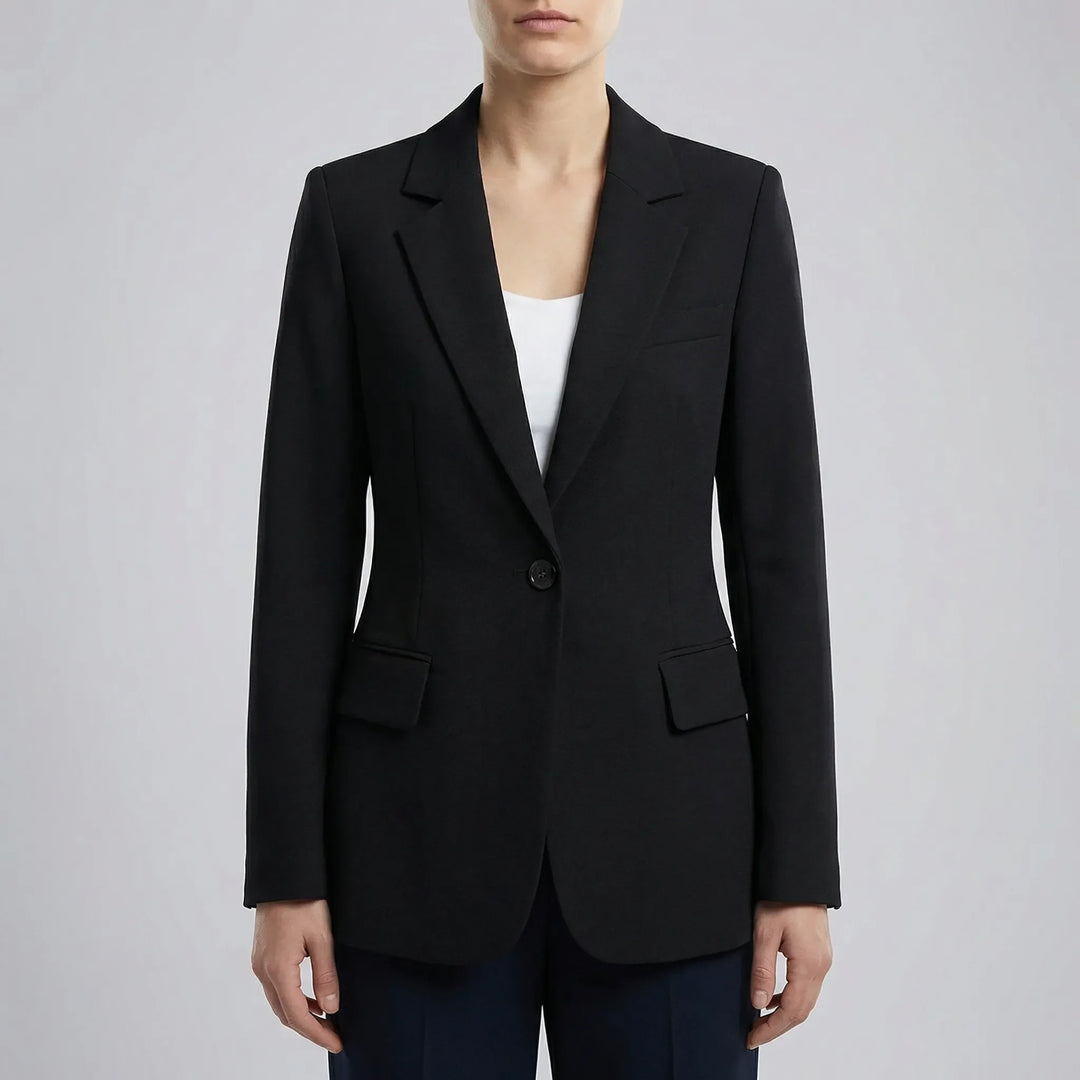 Novina - Blazer de un solo botón con solapa de muesca
