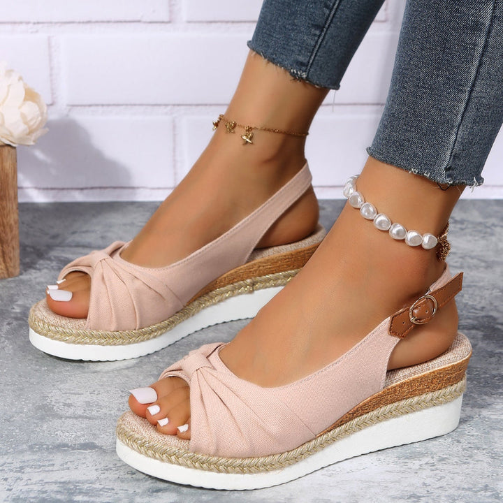 Sandalias de cuña con puntera abierta a la última para mujer: realza tu estilo veraniego con comodidad y elegancia