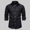 Camisa de Denim de Manga Larga para Hombres