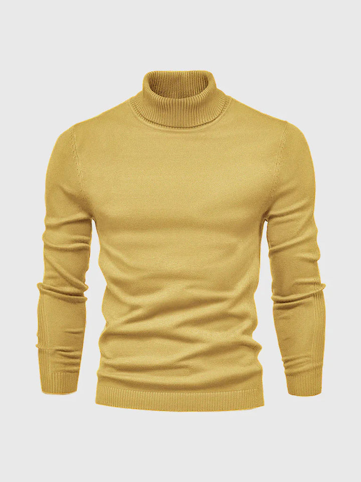 Suéter de Cuello Alto para Hombres – Lavable y Versátil