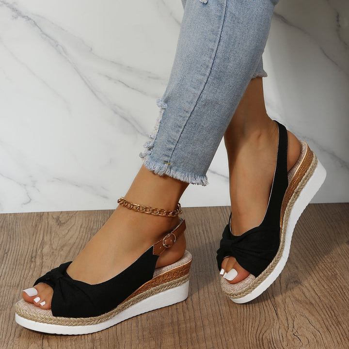 Sandalias de cuña con puntera abierta a la última para mujer: realza tu estilo veraniego con comodidad y elegancia