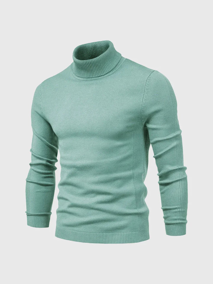 Suéter de Cuello Alto para Hombres – Lavable y Versátil