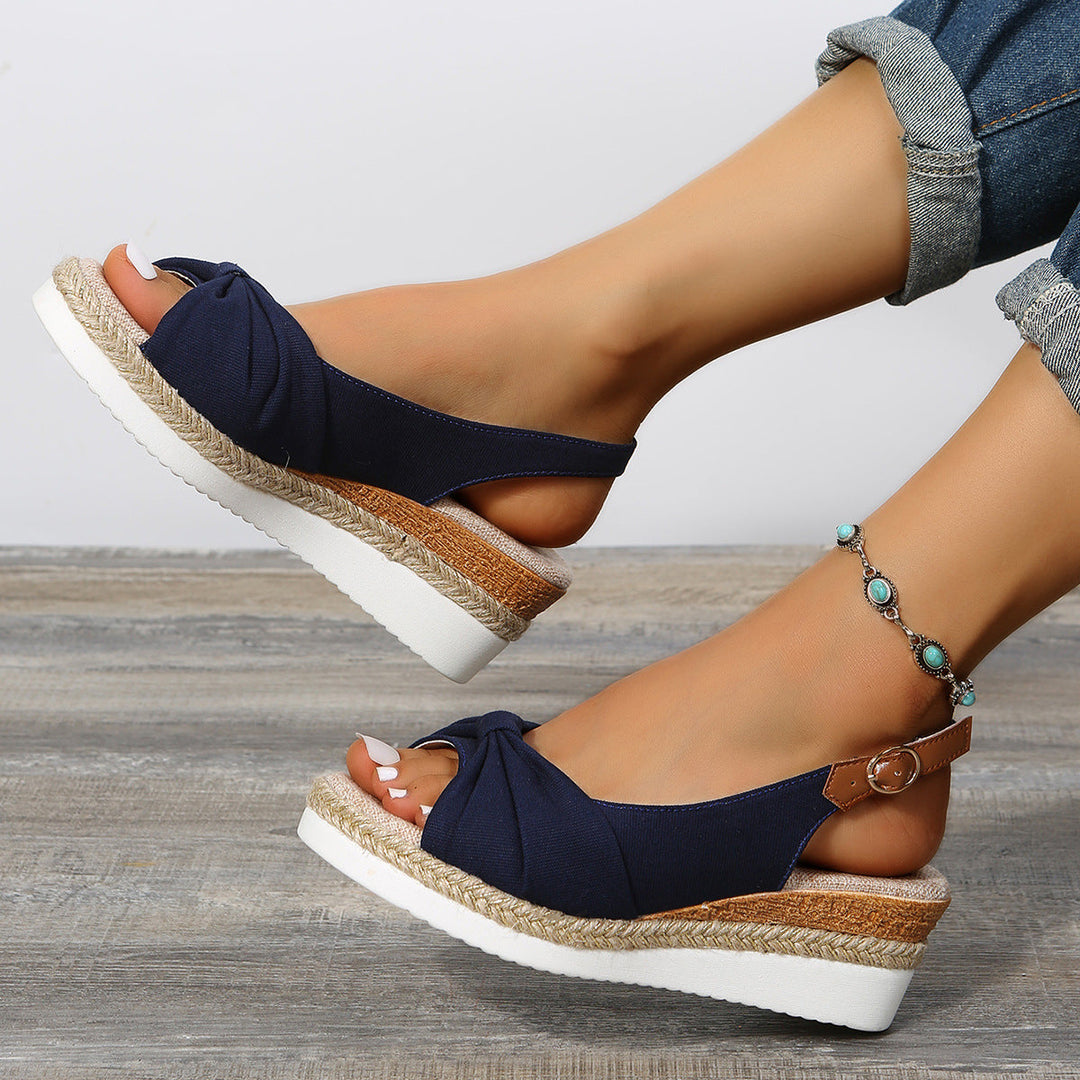 Sandalias de cuña con puntera abierta a la última para mujer: realza tu estilo veraniego con comodidad y elegancia