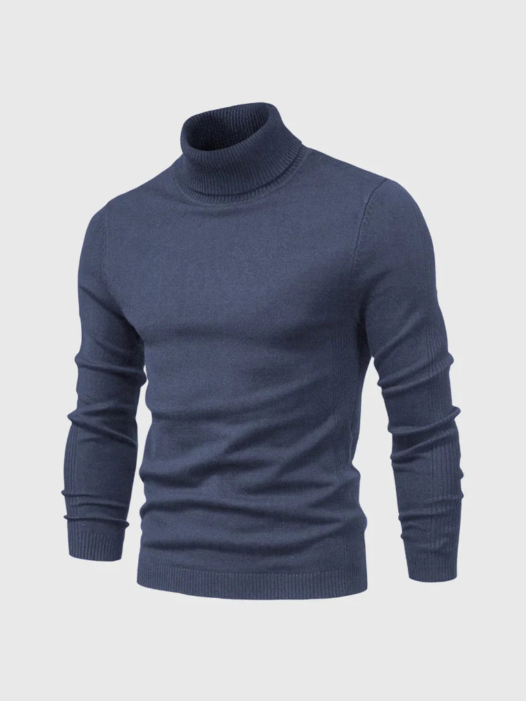 Suéter de Cuello Alto para Hombres – Lavable y Versátil