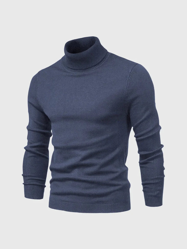 Suéter de Cuello Alto para Hombres – Lavable y Versátil