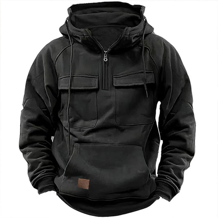 Sudadera con capucha de estilo retro de moto para hombre: el estilo robusto se une a la comodidad diaria