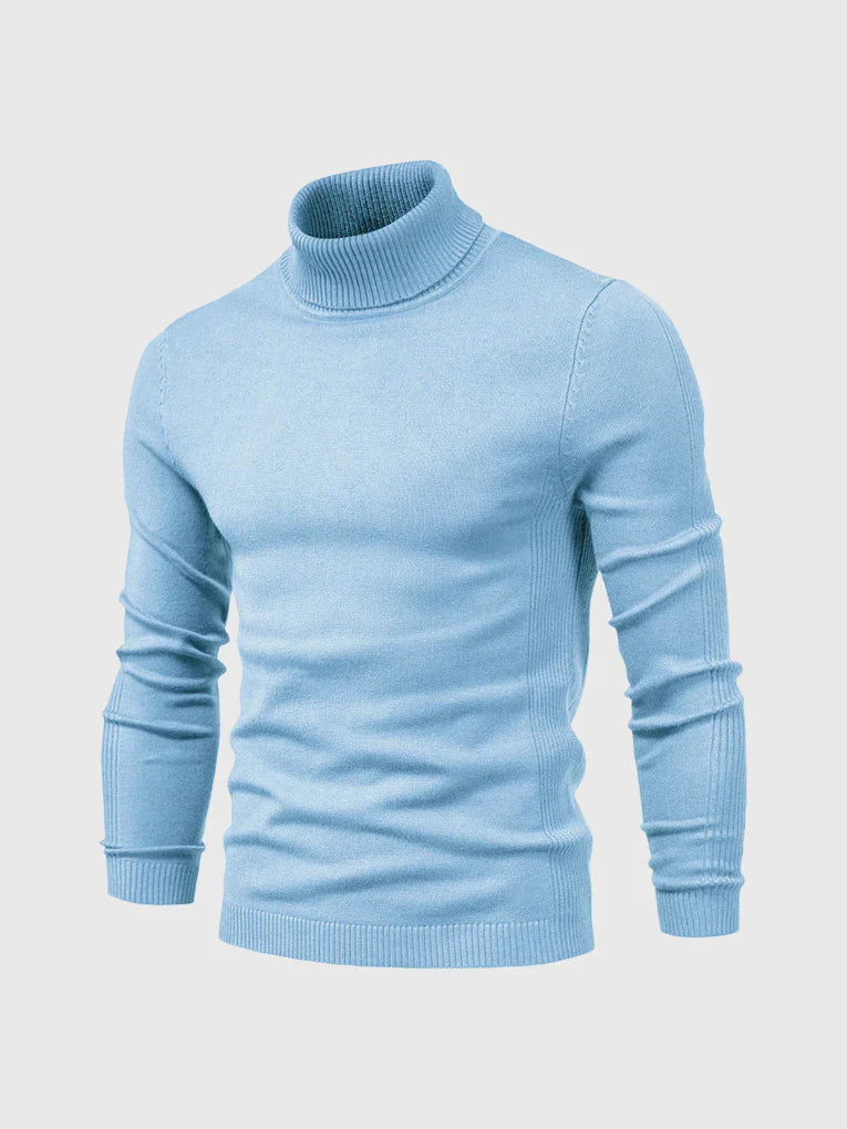 Suéter de Cuello Alto para Hombres – Lavable y Versátil