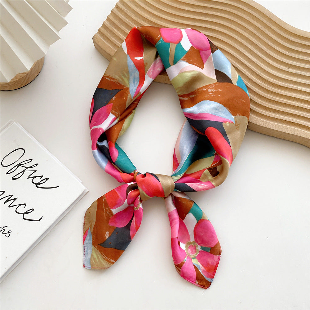 Bufanda de Satén Impresa para Mujer
