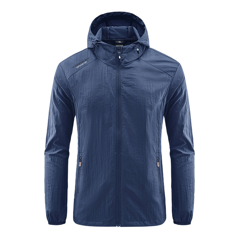 Chaqueta de verano con capucha ultraligera a prueba de viento y sol para hombres