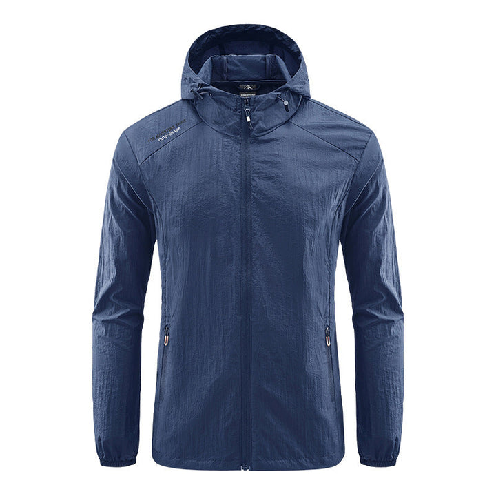 Chaqueta de verano con capucha ultraligera a prueba de viento y sol para hombres