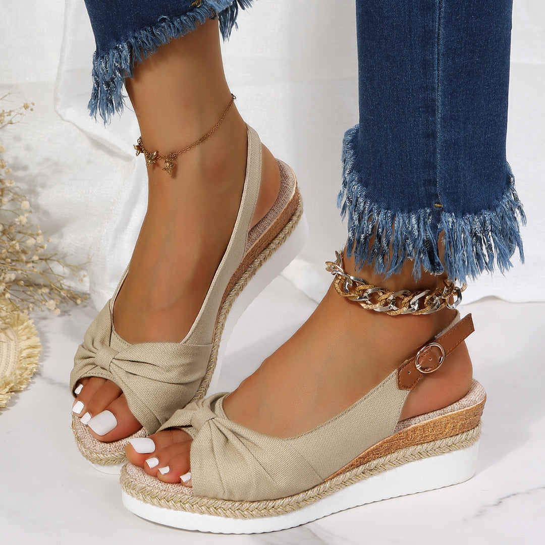 Sandalias de cuña con puntera abierta a la última para mujer: realza tu estilo veraniego con comodidad y elegancia