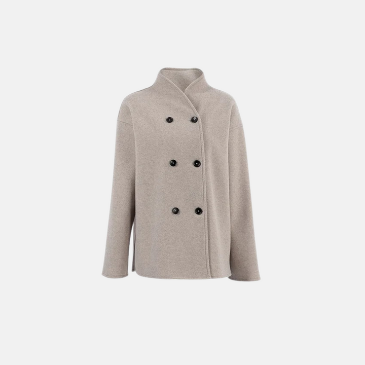 Abrigo de estilo vintage con aspecto de lana para mujer
