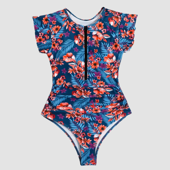 Traje de Baño de Una Sola Pieza con Cremallera para Mujeres