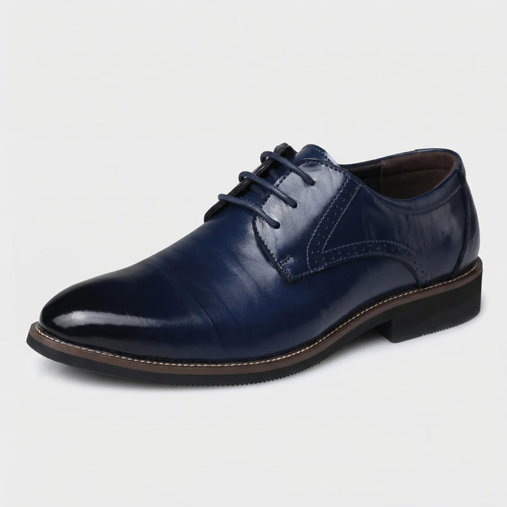Oxavio - Zapatos Oxford de vestir con cordones para hombre