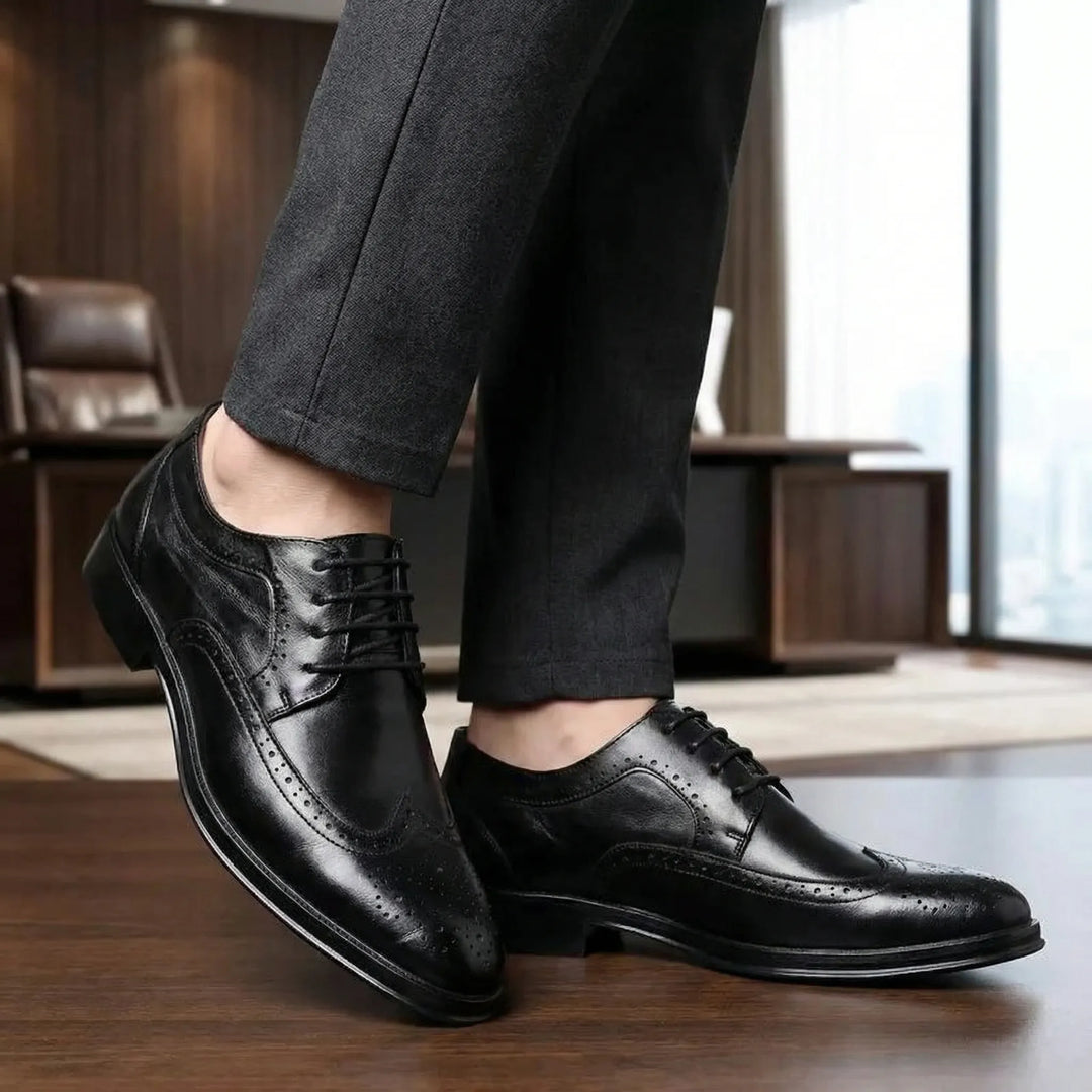 Oxbroque - Zapato de vestir Oxford clásico tipo brogue