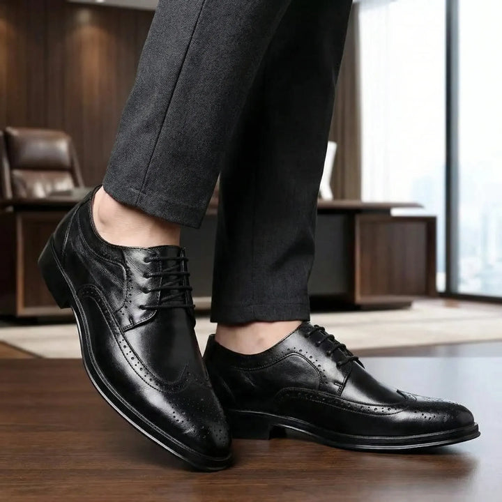 Oxbroque - Zapato de vestir Oxford clásico tipo brogue