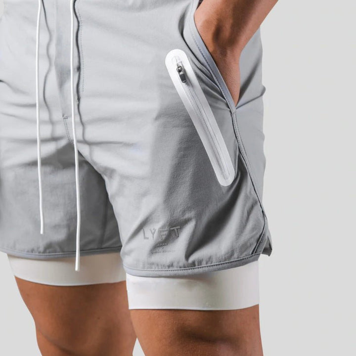 2-en-1 Pantalones Cortos Deportivos y de Entrenamiento Hombre
