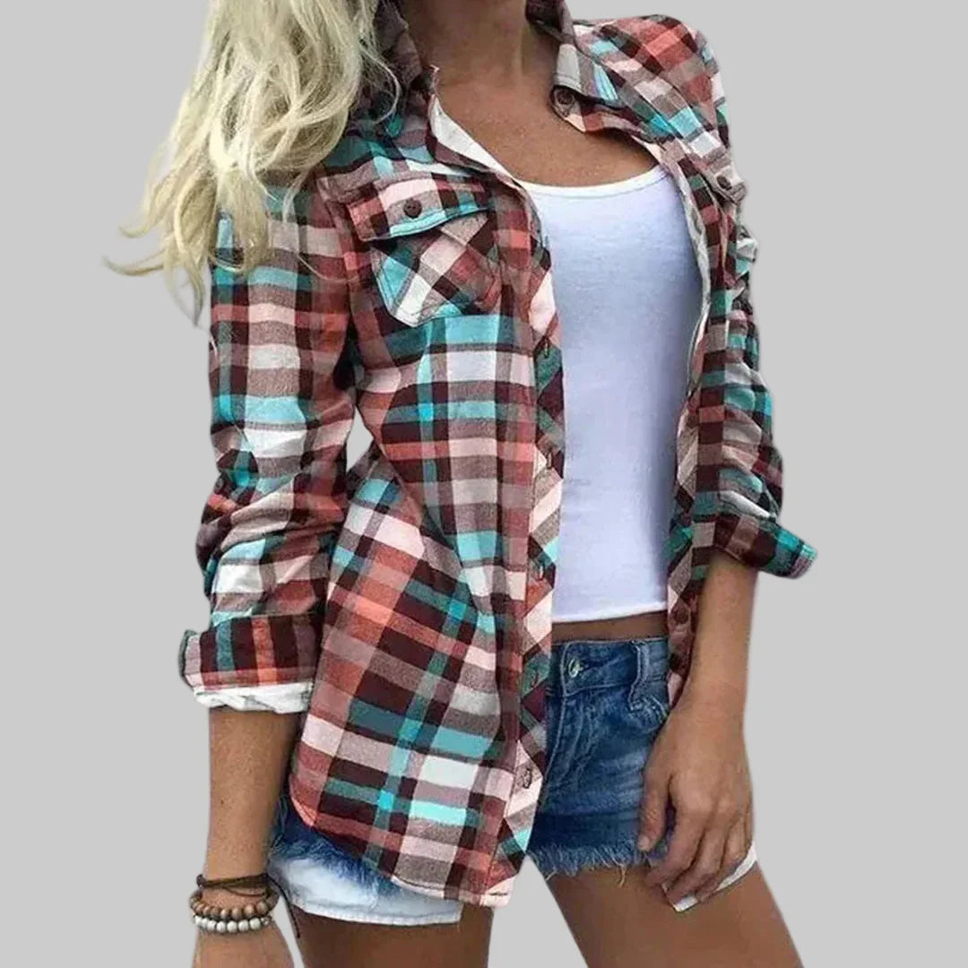 Blusa de Mujer con Diseño de Cuadro Timeless