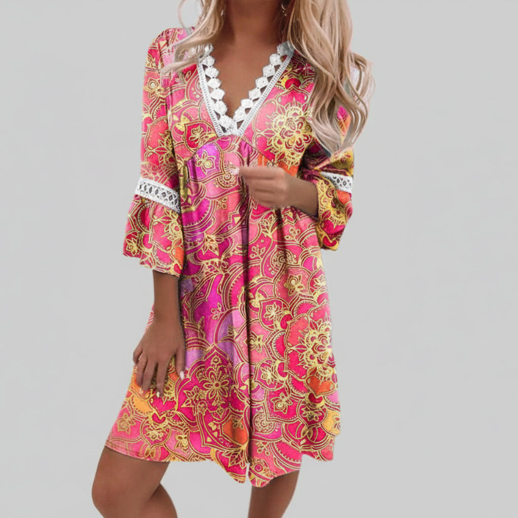 Vestido Suelto Impreso Estiloso