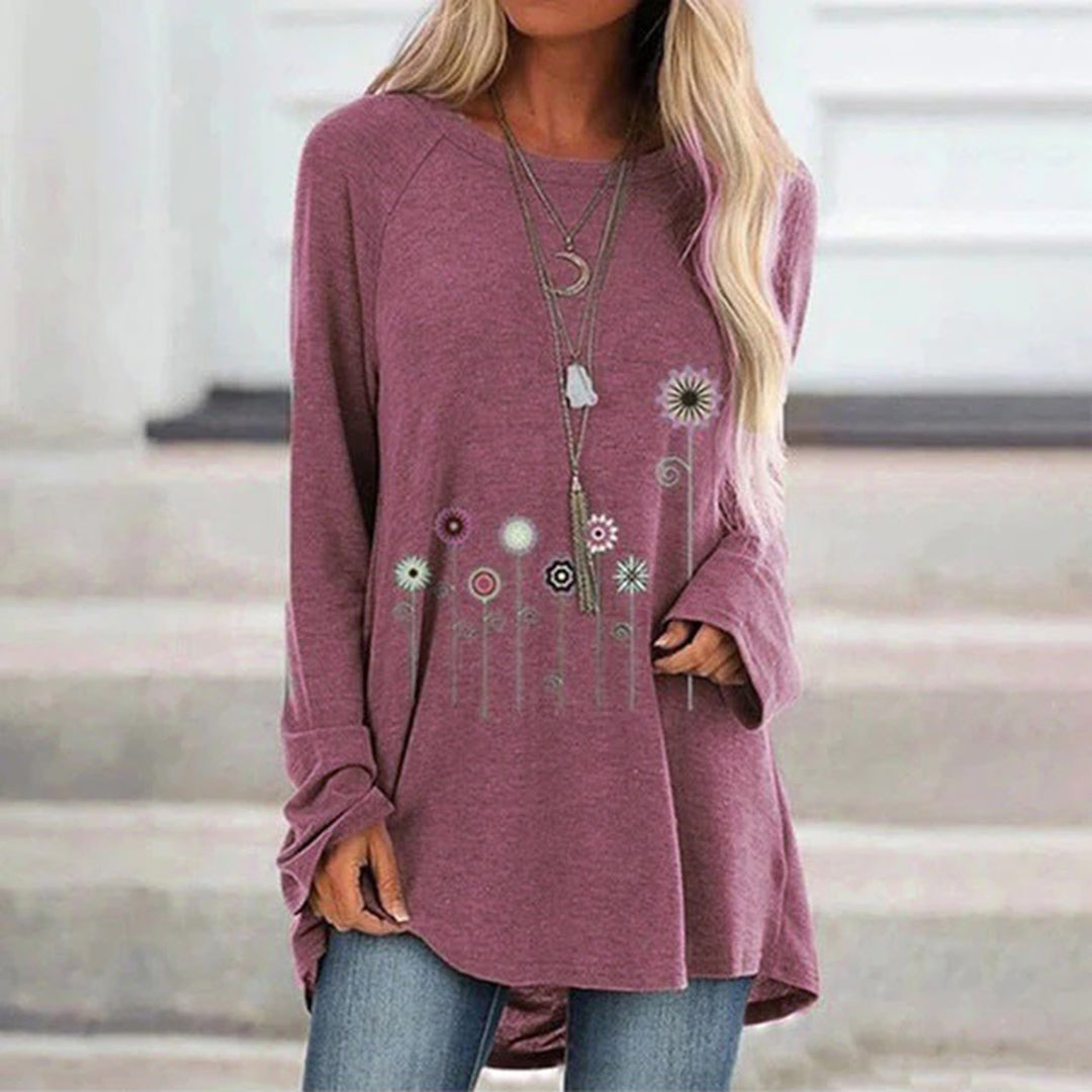 Sudadera con Bordado Floral 3D Textura Suave para Mujeres