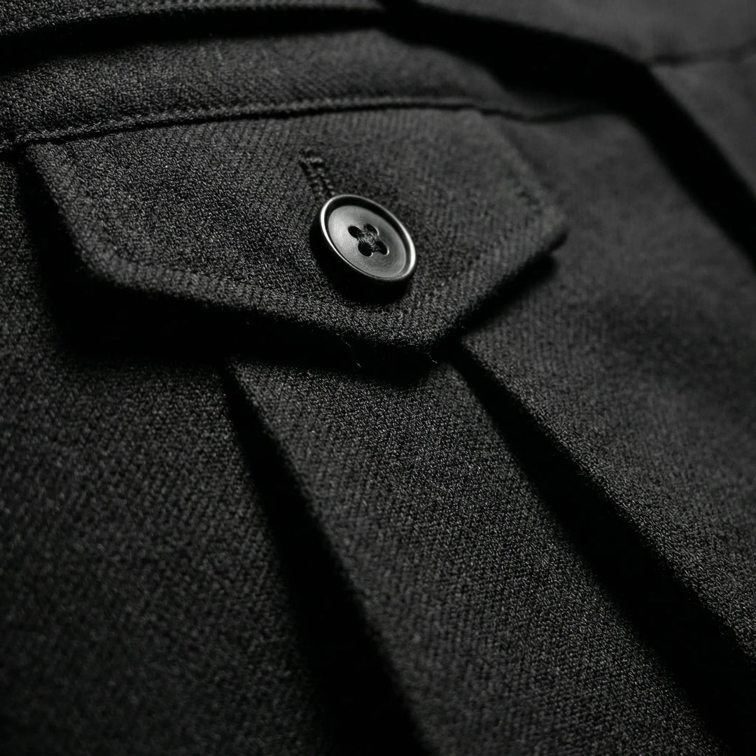 Pleatrix - Pantalones de vestir rectos con pliegues