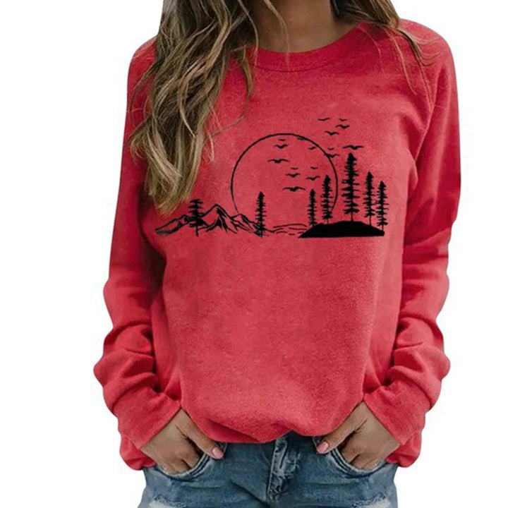 Cómodo jersey de mujer con cuello redondo