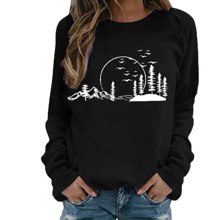 Cómodo jersey de mujer con cuello redondo