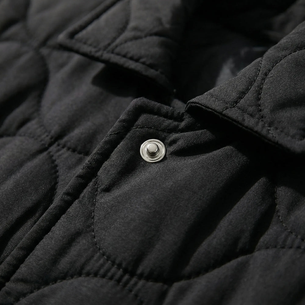 Quiltrova - Chaqueta acolchada con botones a presión para mujer