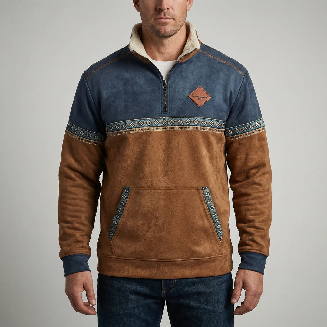 Ranchvex - Sudadera con forro polar y cremallera de un cuarto