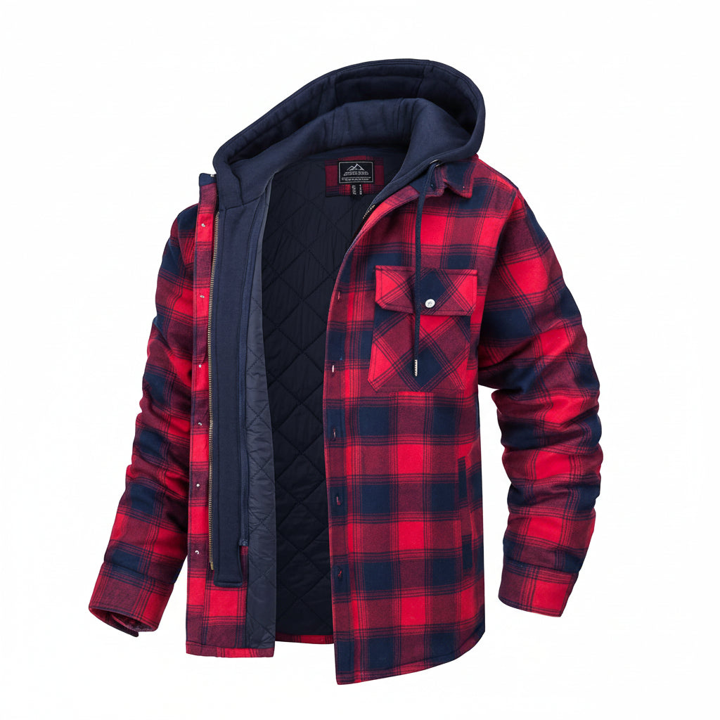 Chaqueta con Capucha de Media Temporada para Hombres