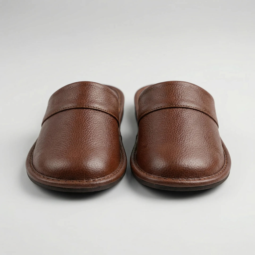 Restilo - Zapatilla de cuero para interior sin cordones