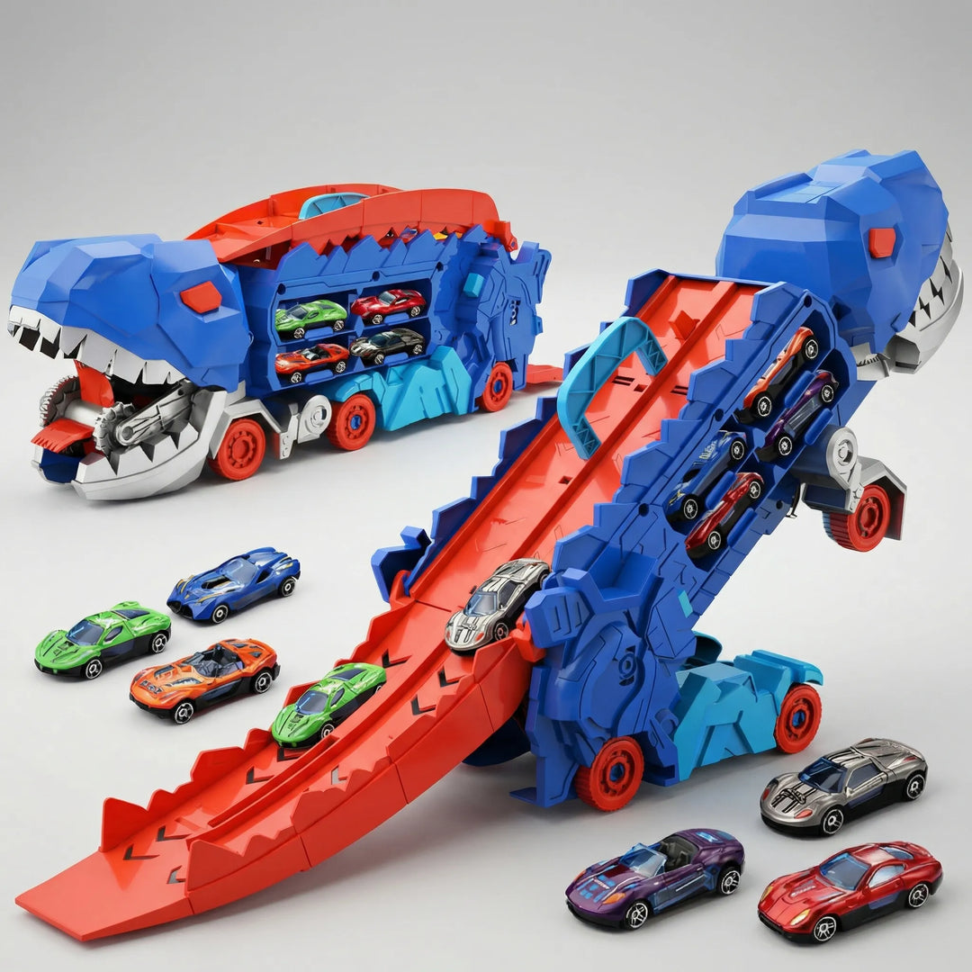 Rexlaunch - Juguete de transporte de dinosaurios transformable
