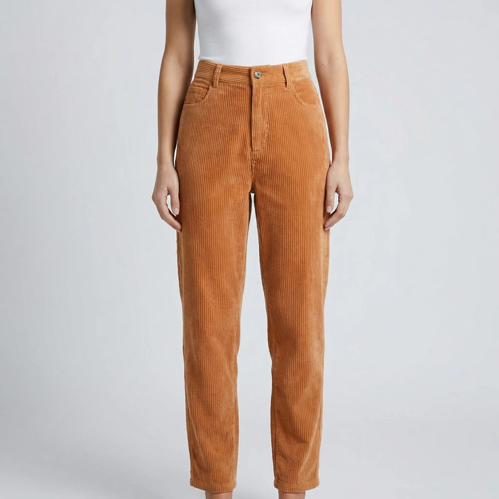 Ridgelle - Pantalones de pana de talle alto y pierna recta
