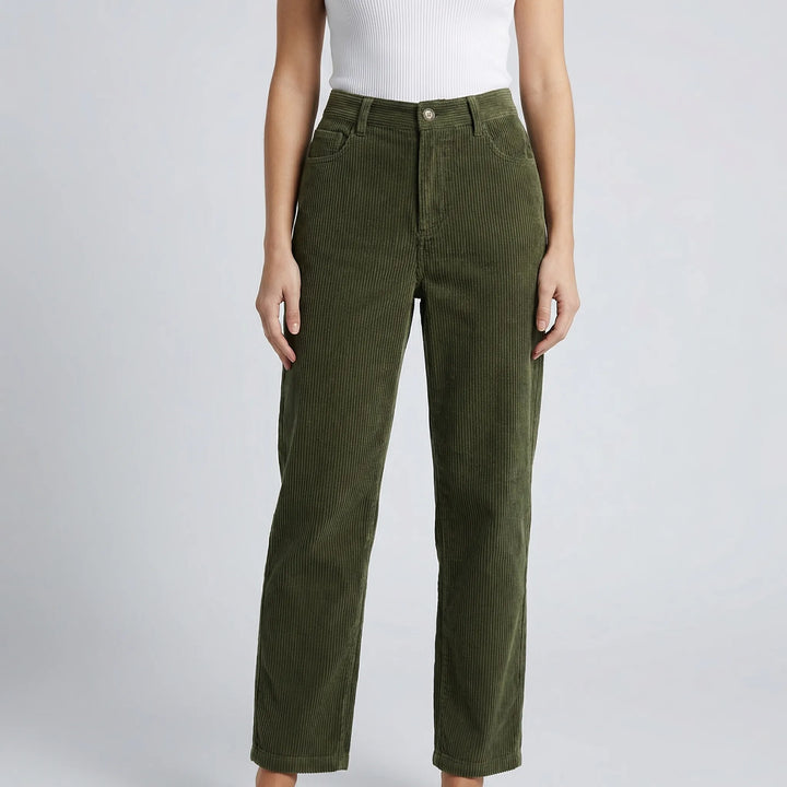 Ridgelle - Pantalones de pana de talle alto y pierna recta