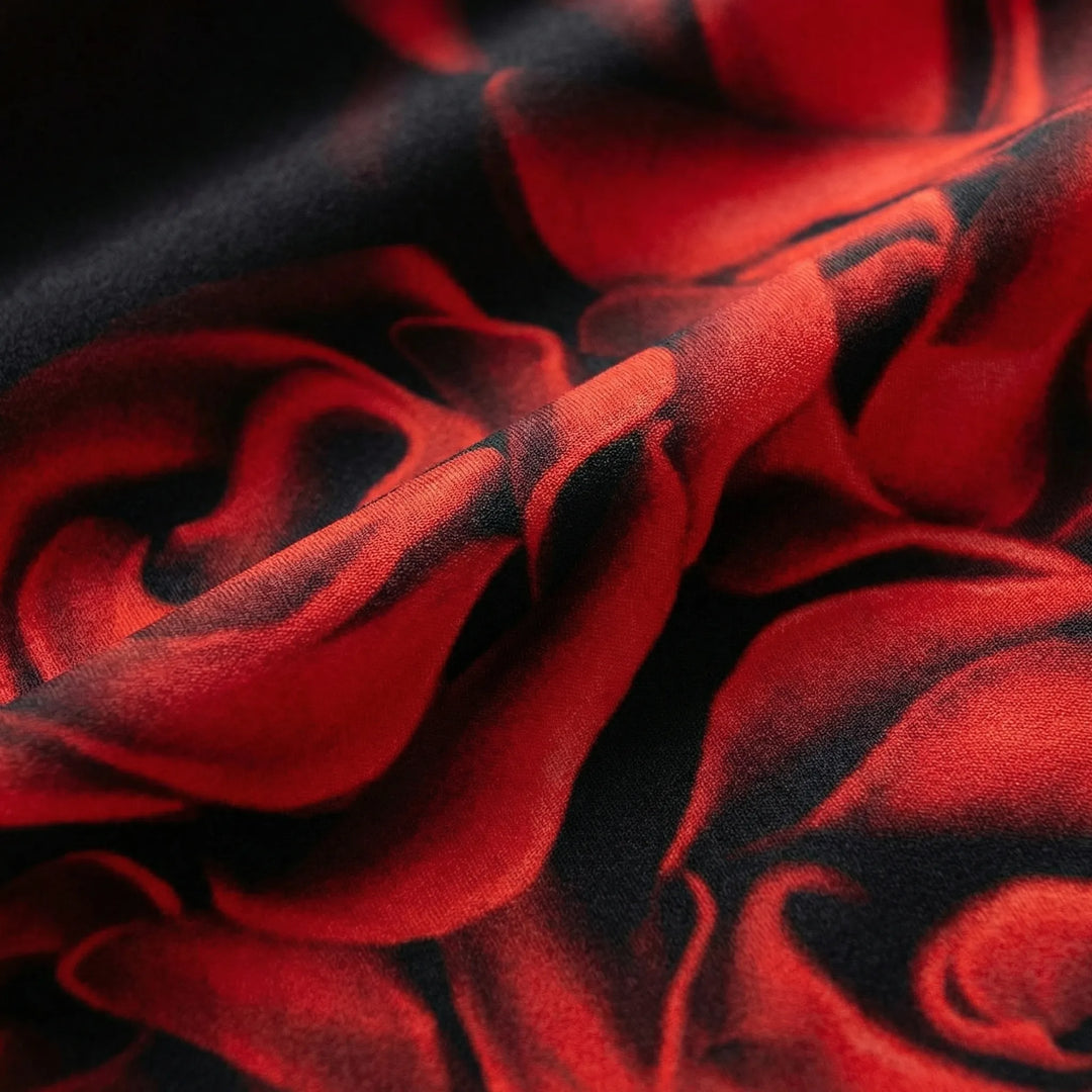 Rosavelle - Vestido largo sin mangas con estampado floral llamativo