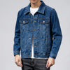Chaqueta de Denim Clásica con Botones Delante para Hombres