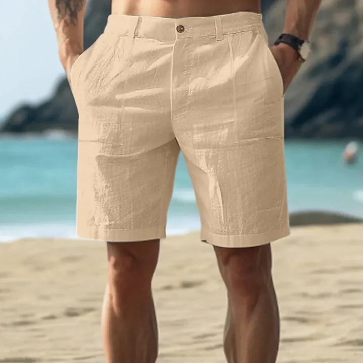 Pantalones Cortos de Lino Casuales para Hombres