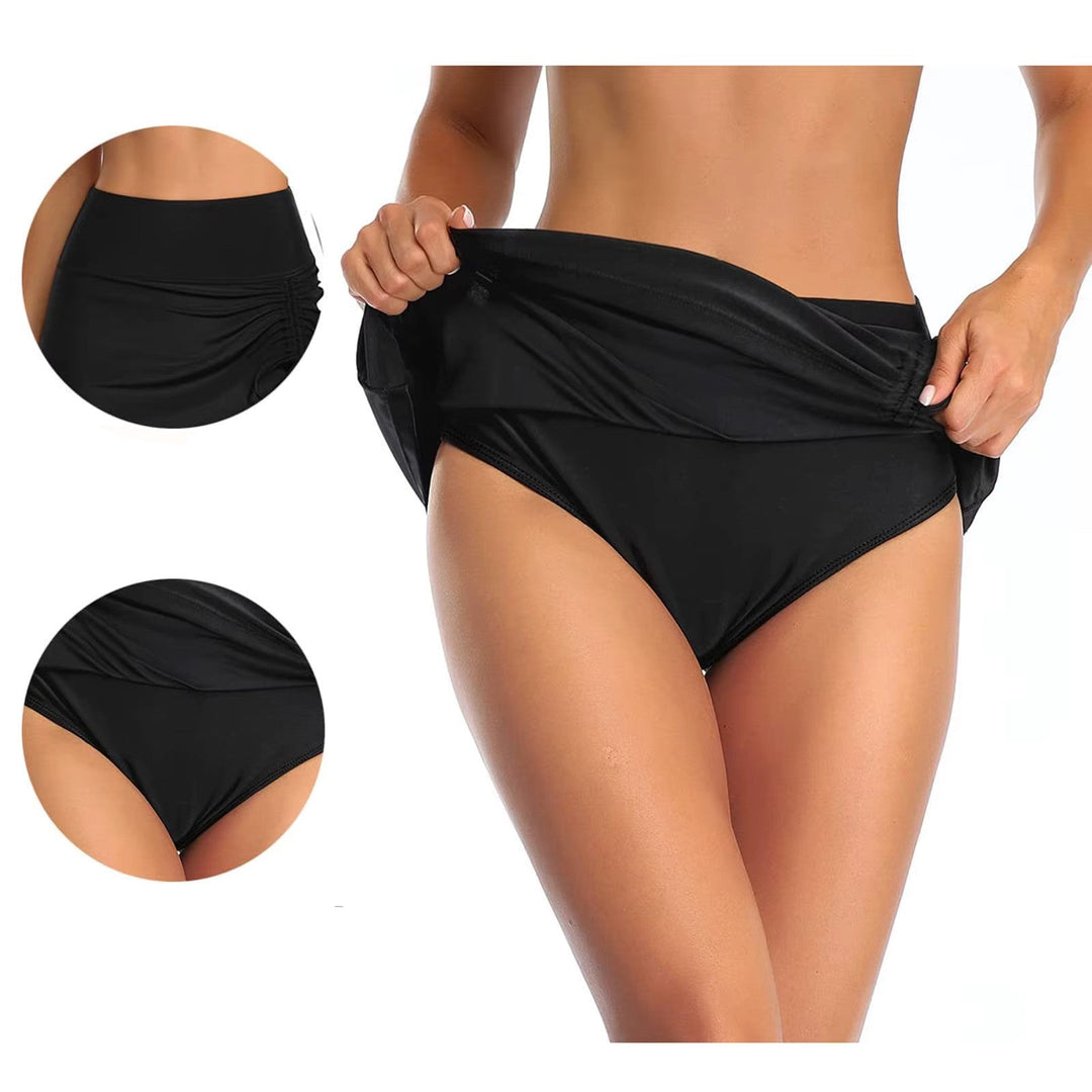 Falda de baño de cintura alta para mujer