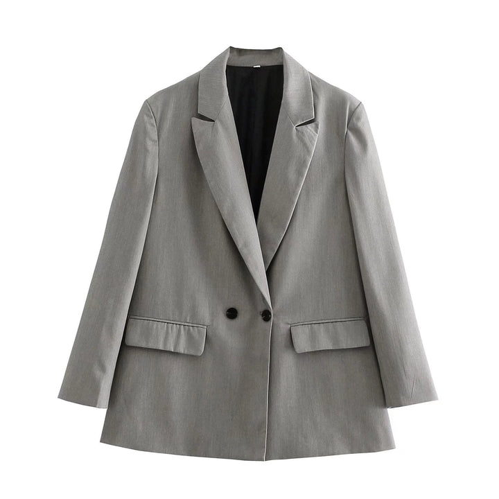 Elegante chaqueta de doble botonadura para mujer
