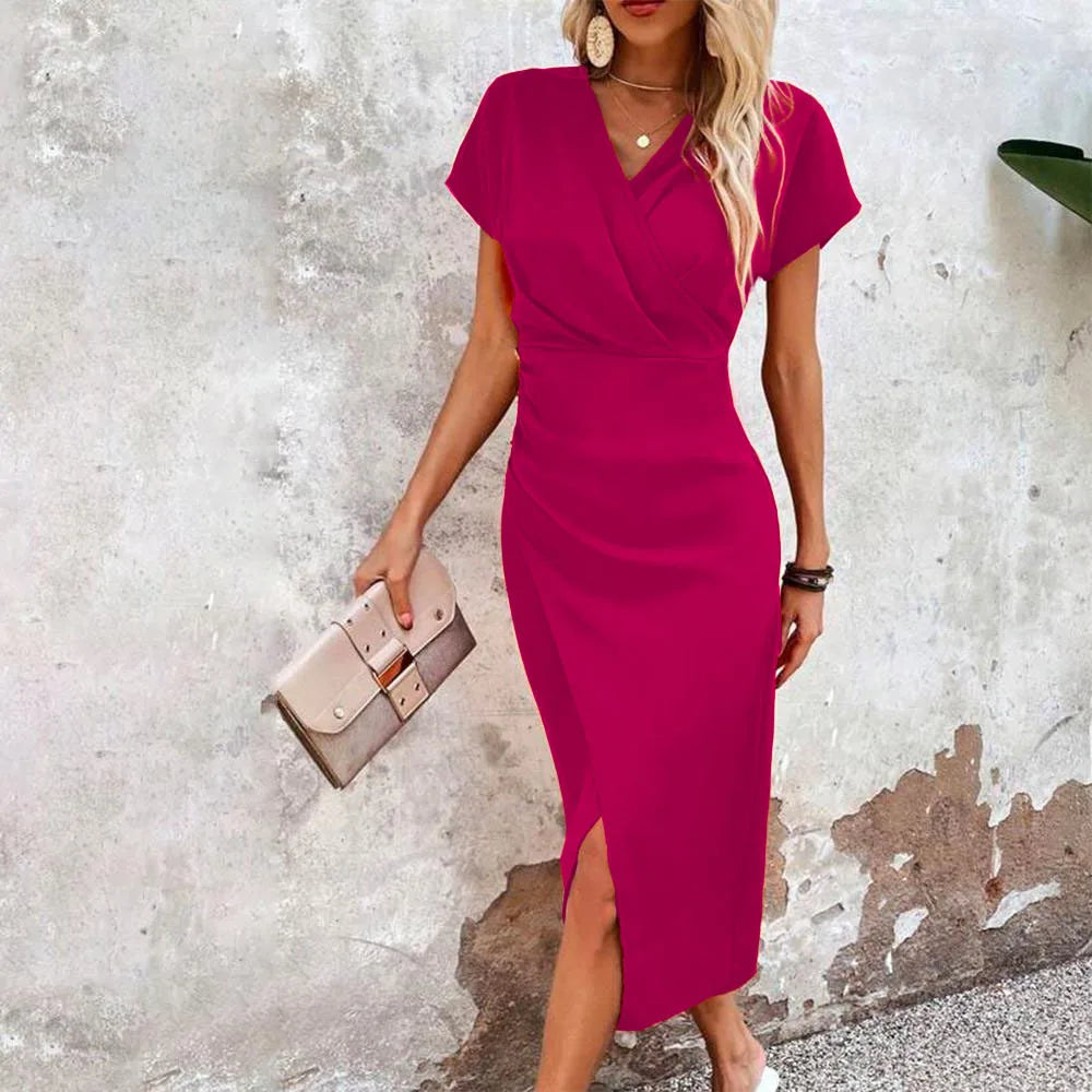 Maggiena – Vestido Mini Corto con V para Mujeres | Encanto Sin Esfuerzo