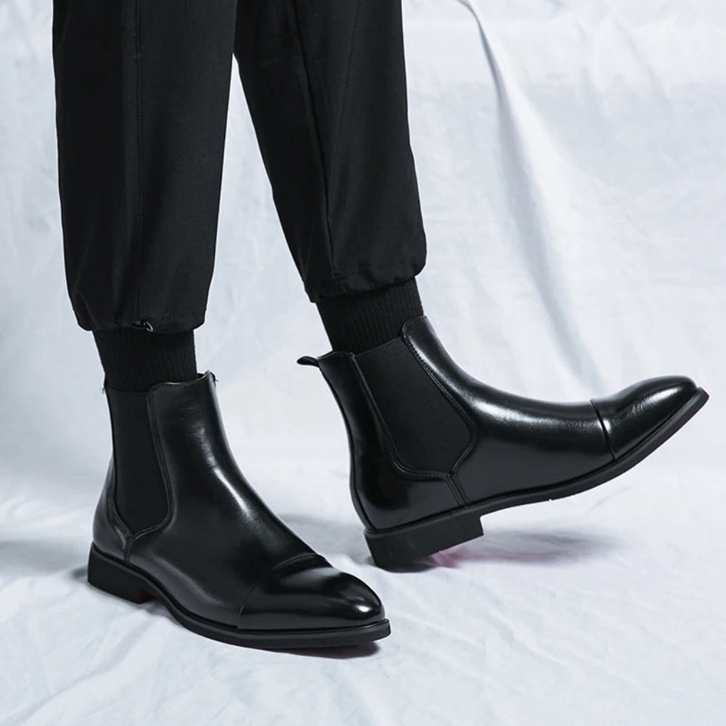 Botas Chelsea de puntera redonda y caña al tobillo